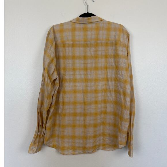 Outerknown Organic Cotton Plaid Light Weight Button Down XL - Picture 2 of 4